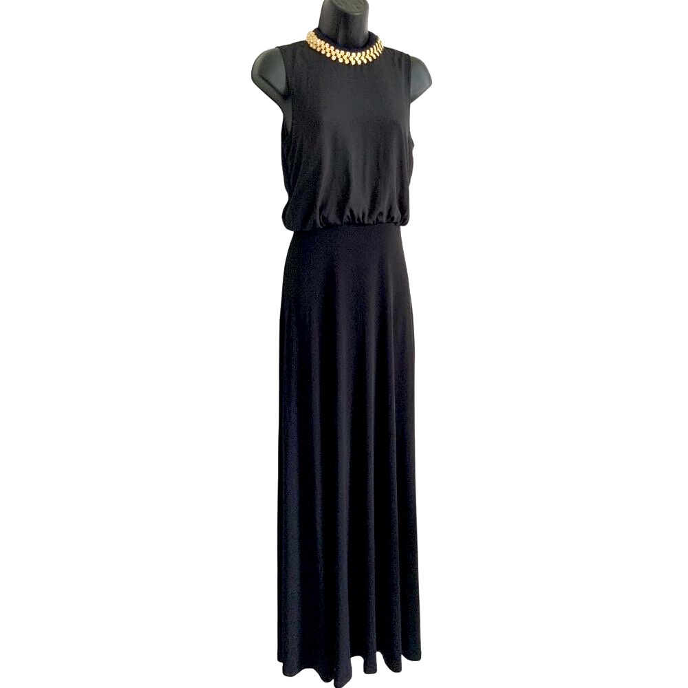 Coast maxi dress cocktail formal elegant size 4 jeweled collar